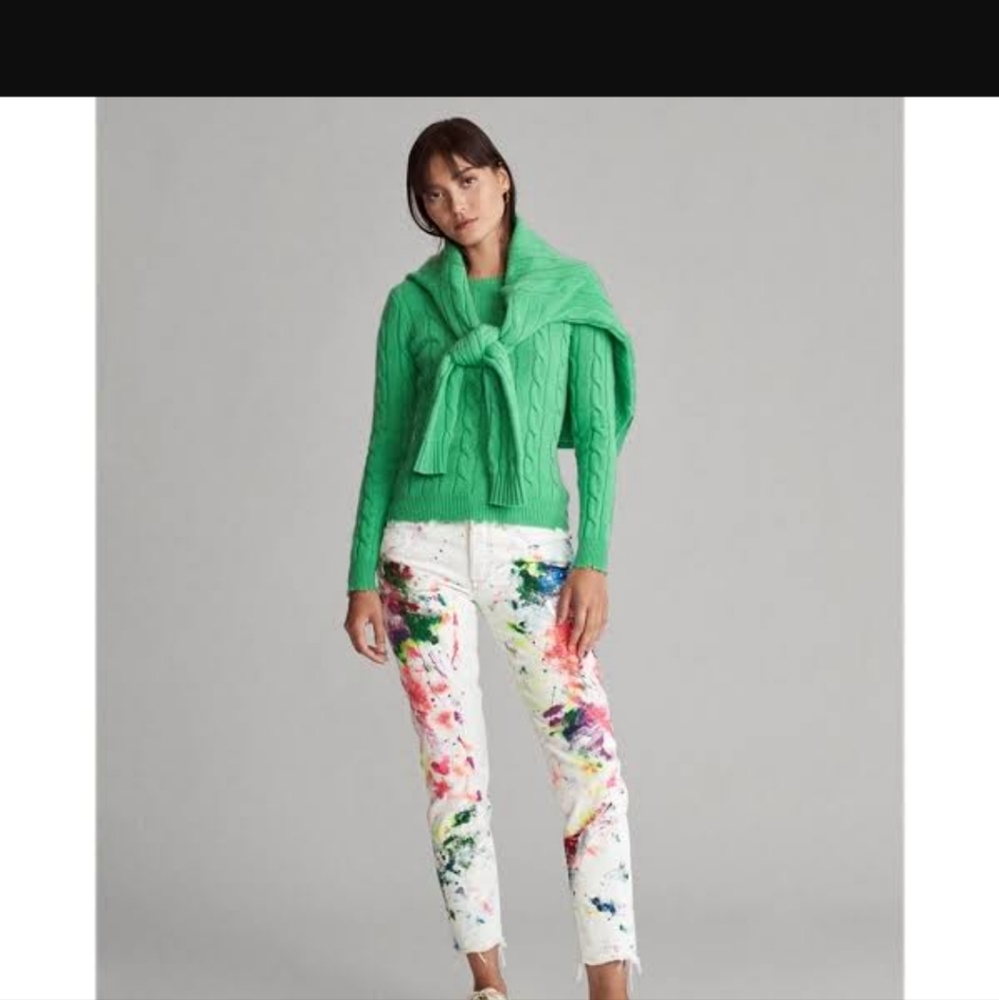 Polo painted Avery boyfriend jeans  (NEW)
